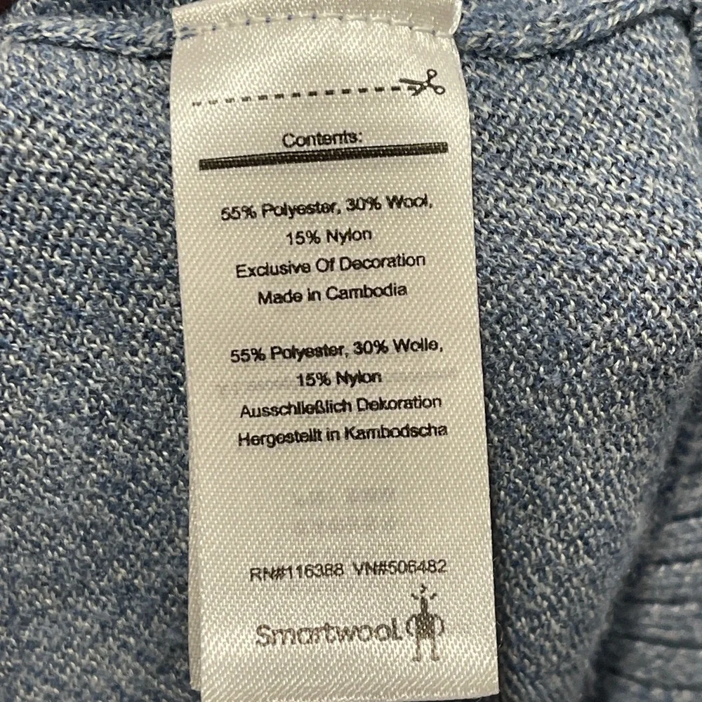 Smartwool Sparwood Quarter Zip Wool Blend Sweater Layering Gorpcore Size Medium - Picture 6 of 7